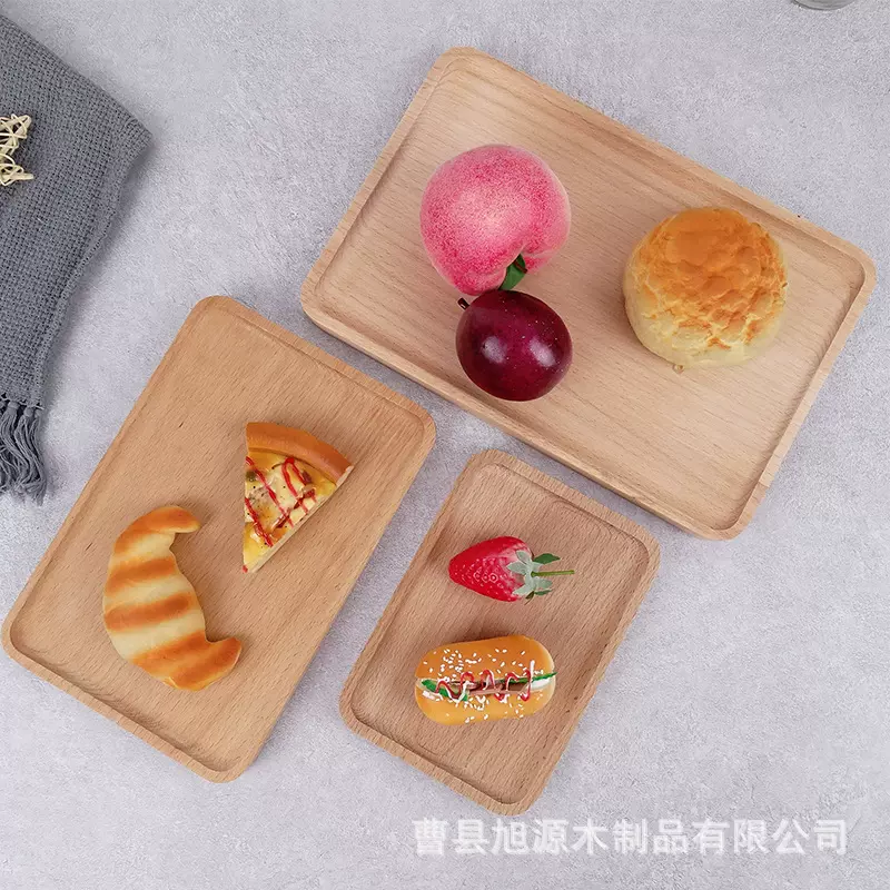 现货木质托盘烧烤披萨木盘点心盘寿司盘日式餐用长方形面包托盘
