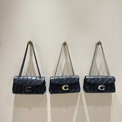 新款蔻c家时尚tabby26酒神包羊皮菱格绗缝条纹单肩手提斜挎女包包