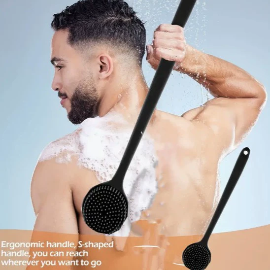 Силиконовая щетка для ванны с длинной ручкой