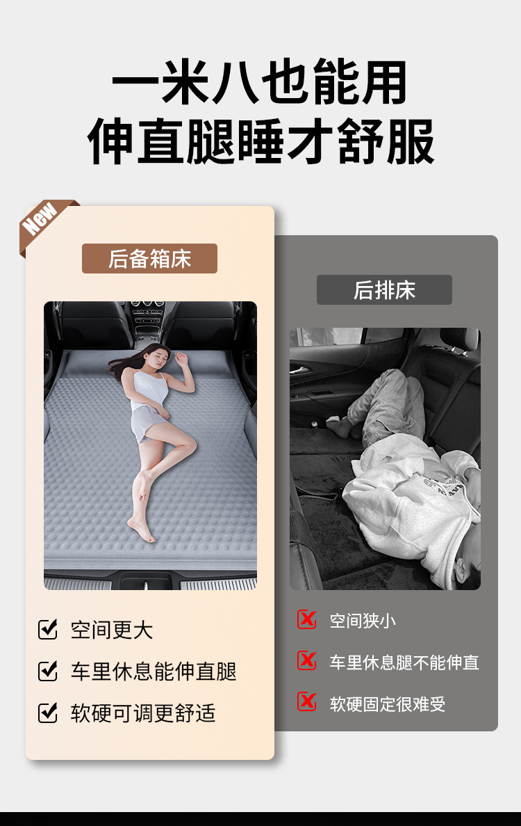Trunk Mattress for Suv, Car Inflatable Bed, Car Sleeping Pad, Leveling Pad, Air Mattress
