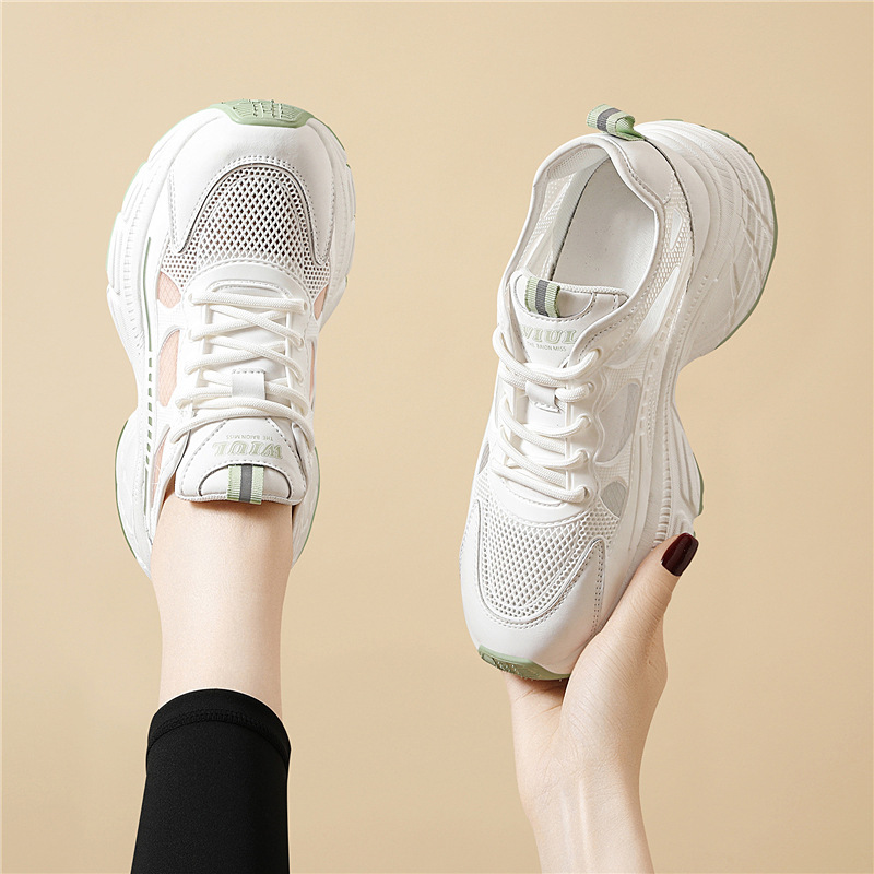 Dad Shoes With A 5cm Height Increase, Thick Soles, Suitable For Everyday Summer Wear, Versatile And Soft, New Style Casual Sneakers For Women_vogvips.com