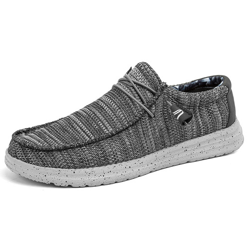 Dude's same cross-border best-selling men's loafers fly-woven casual shoes men's lazy slip-on sailing shoes