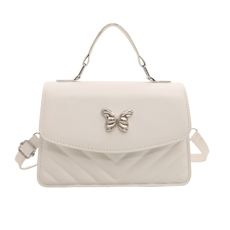 Bolso de moda simple, nuevo bolso de mujer coreano, bolso de hombro de color sólido, nicho universal, bolso de mano, bolso cuadrado para mujeres transfronterizas