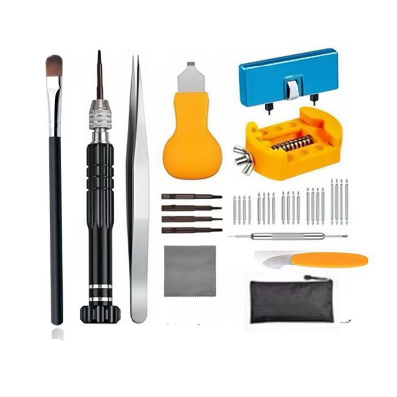外贸热销修表工具套装 撬表盖 表盖更换电池工具开表盖器35件套装