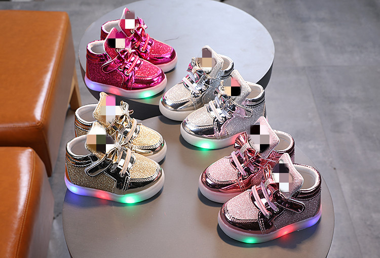 Lasten vilkkuvat kengät Urheilukengät Prinsessakengät strassit Hengittävät Kevyet Kengät_voghion.com