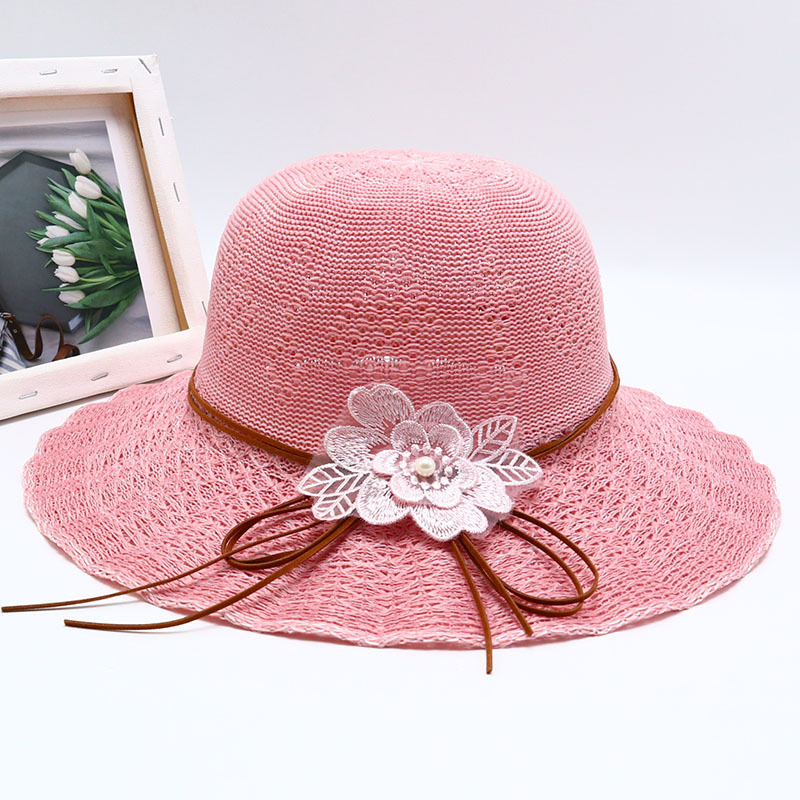 Nuevo sombrero de paja para mujer, sombrero de playa junto al mar, sombrero para el sol de verano de moda salvaje, protector solar, sombrero para el sol de protección UV