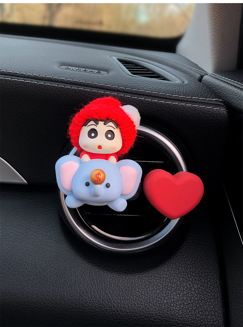 Cute auspicious small new car aromatherapy car air outlet decoration products expansion incense stone car accessories ornaments wholesale