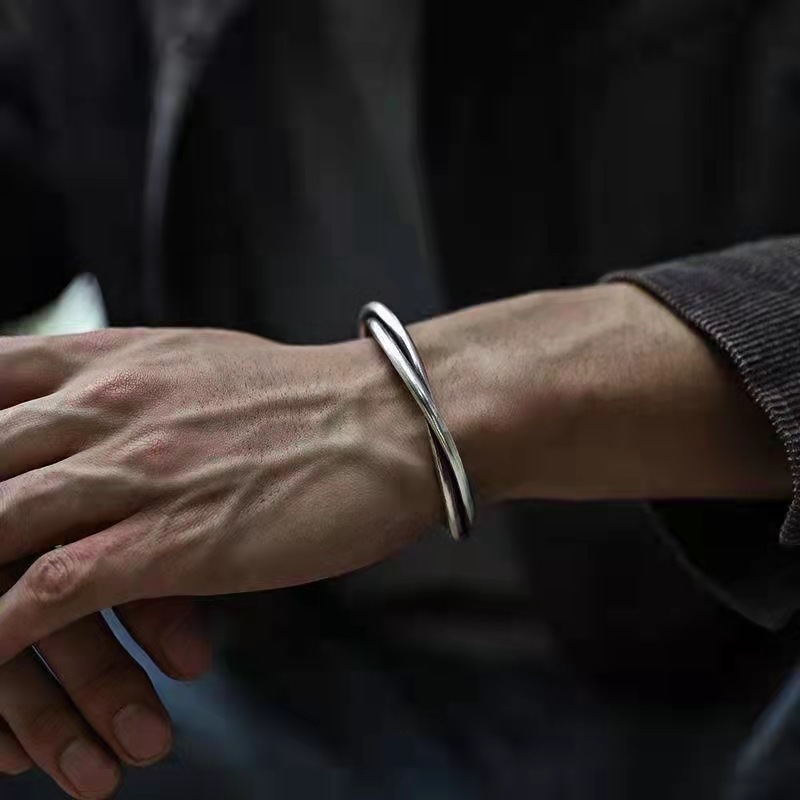 Rétro Punk Couleur Unie Alliage Hommes Bracelet Manchette Et Bracelet D'hommes display picture 4