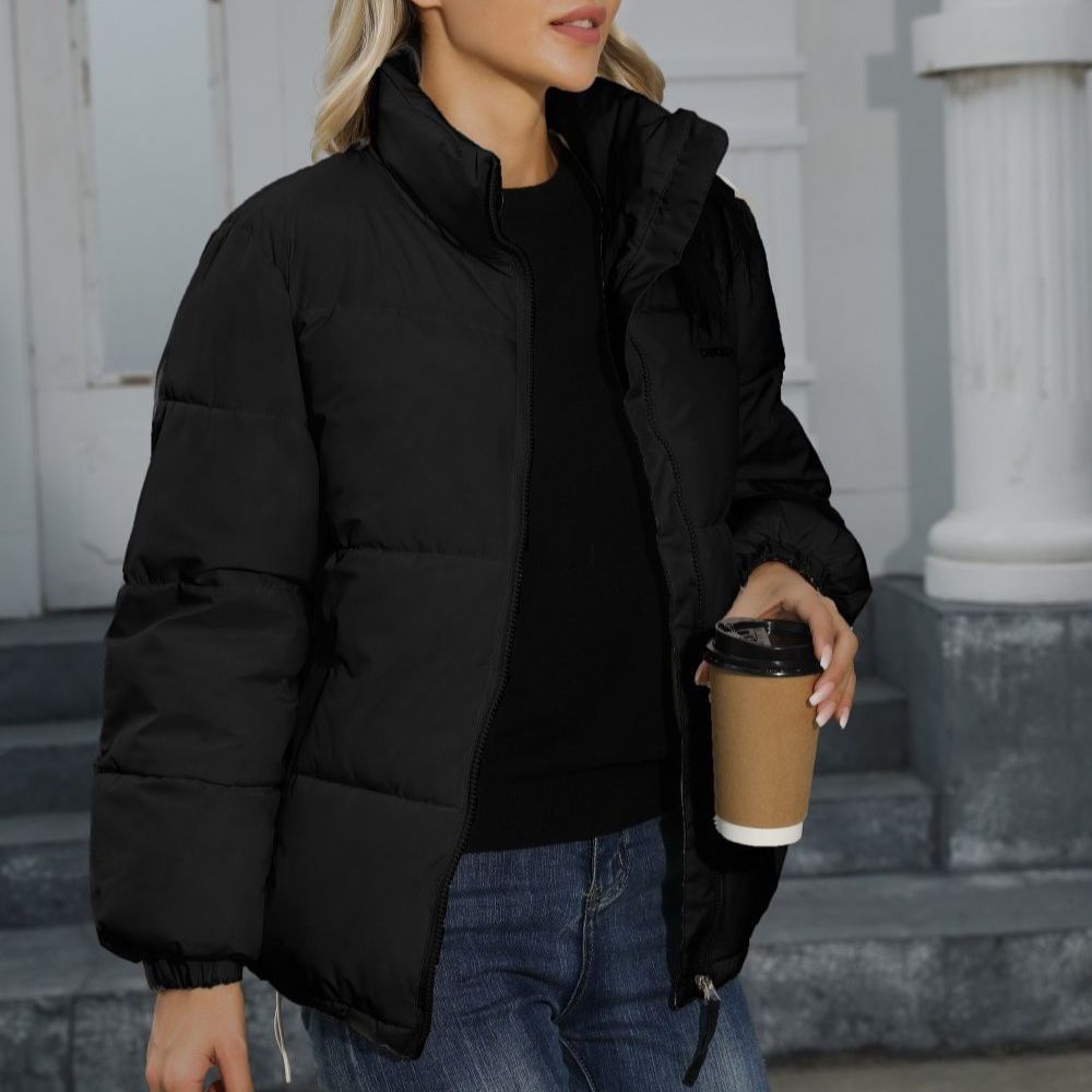 Chaqueta caliente de mujer de talla grande europea y americana Amazon 2023 Invierno nueva chaqueta acolchada de algodón para mujer chaqueta acolchada de algodón