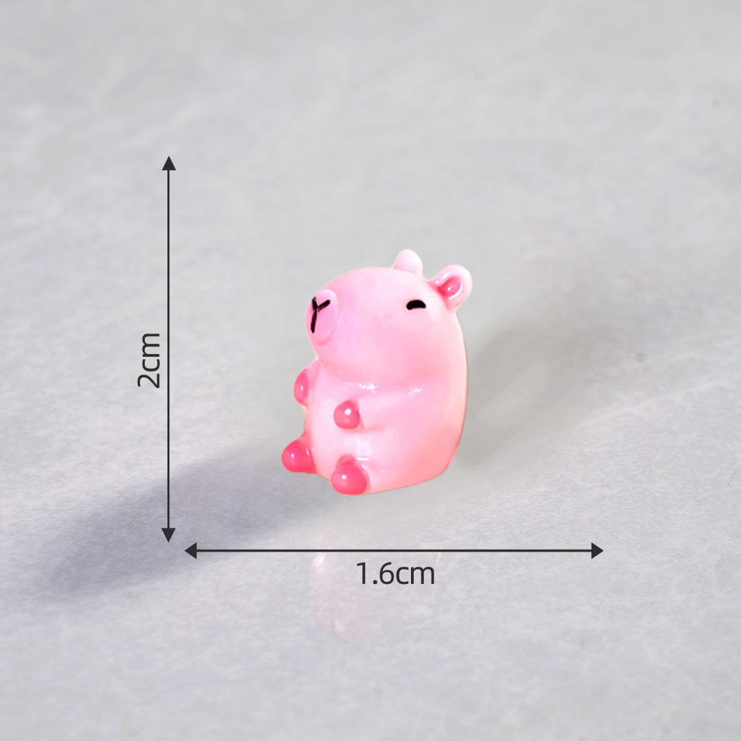 Micro paisaje creativo lindos Dolphin capibara muñeca caja ciega accesorios decoraciones accesorios de escritorio para automóviles