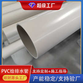 PVC穿线塑料管厂家 供应PVC给水排水管 自来水实壁管 建筑用PVC管