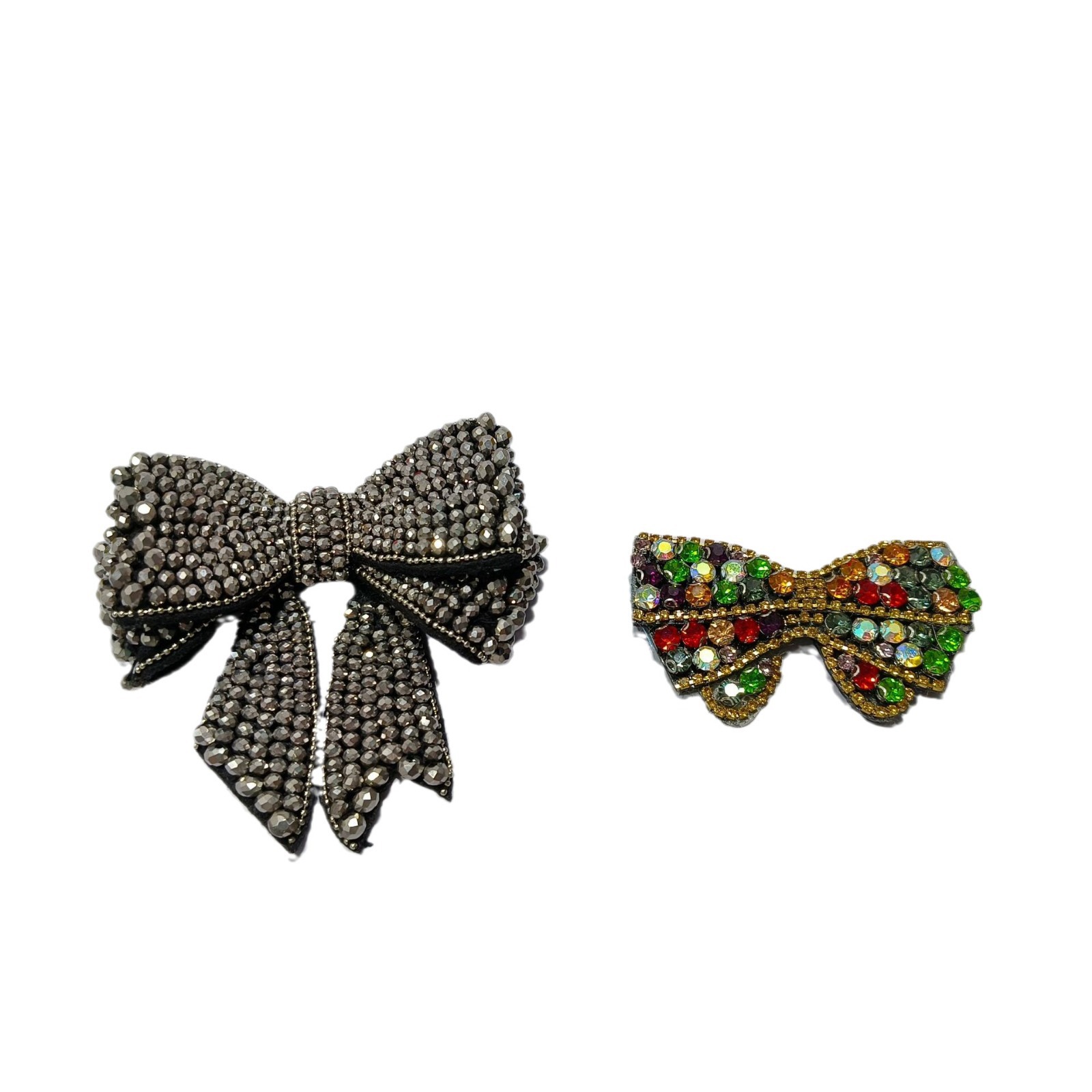 现货批发手工钉珠水晶蝴蝶结满钻鞋花胸花装饰品服装辅料diy配饰