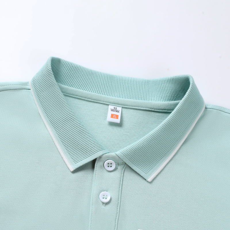 Camiseta de solapa antibacteriana fresca de doble cara 50 de gama alta, herramientas de manga corta, ropa de trabajo, ropa de trabajo, logotipo personalizado