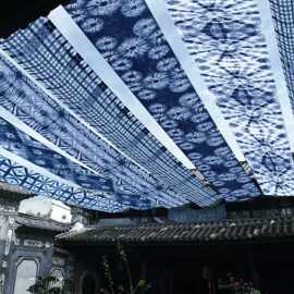 扎染布料民宿婚礼氛围吊顶蜡染纱幔装饰背景布民族风挂布帷幔布幔