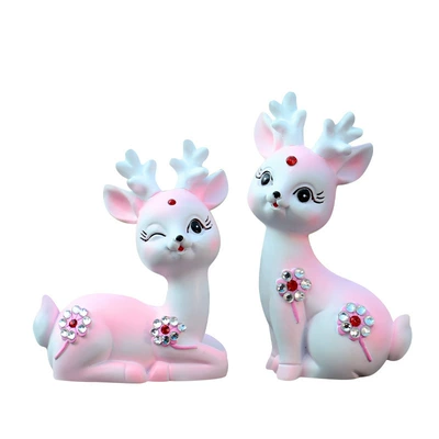 Car ornaments: deer starry feather pad rose