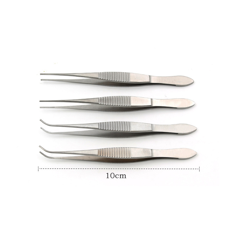 不锈钢眼用镊眼科镊子10cm镊平台有齿双眼皮手术器械工具镊子南京