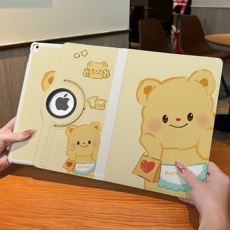 【360 ° Rotating Leather Case】Suitable for Huawei Matepad Tablet Case 115S Butter Bear Pro iPad