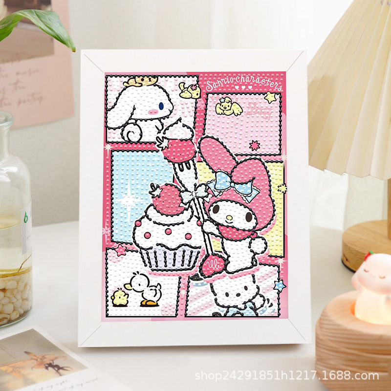 Diamante nuevo lápiz de dibujos animados pequeño nuevo pegatino diy puzzle manual regalo de cumpleaños para niños estudiantes