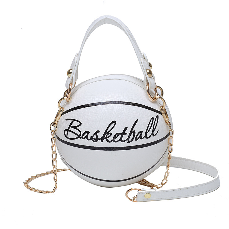 Bolso de baloncesto personalizado con cadena de letras para mujer, bolso de hombro sencillo de estilo extranjero coreano a la moda, novedad de 2024