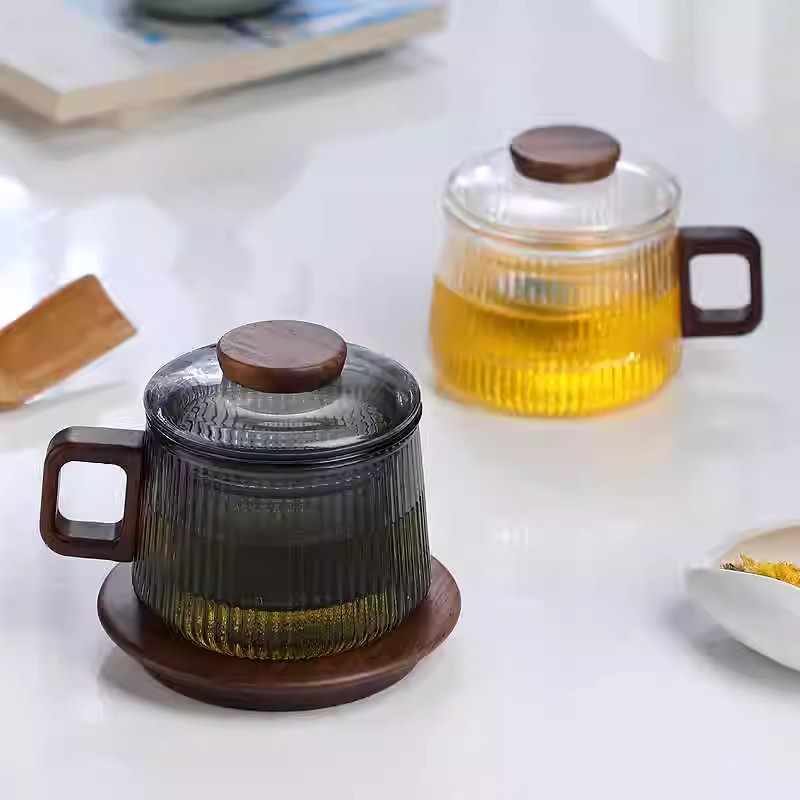 Taza de Té de Vidrio de Borosilicato Alto, Resistente a Altas Temperaturas, para Oficina