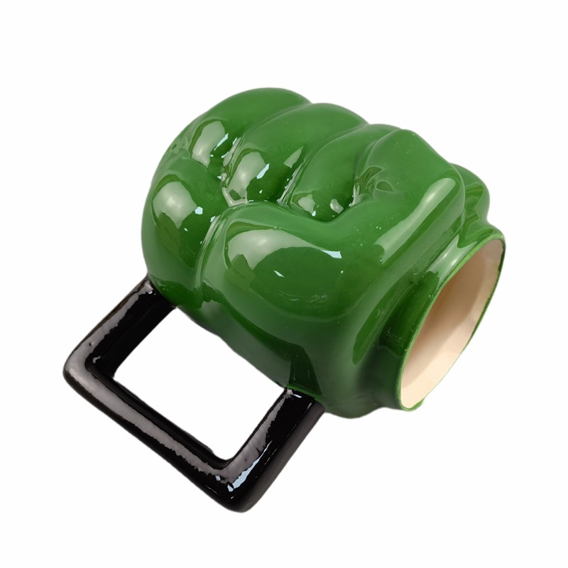 Marvel verde gigante Haoke puño Taza de cerámica taza de agua taza de café taza de gran capacidad puño verde taza de té