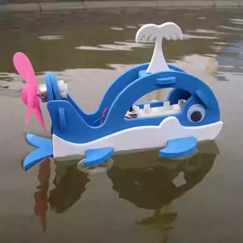 Science and technology small-scale invention craft materials science experiment kit amphibious tiger whale robot educational toy