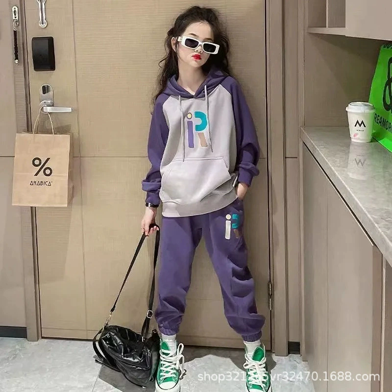 Осенне-зимний костюм для девочек 2022 новый модный детский осенний большой детский жареный уличный весенне-осенний сетчатый красный спортивный жилет в иностранном стиле