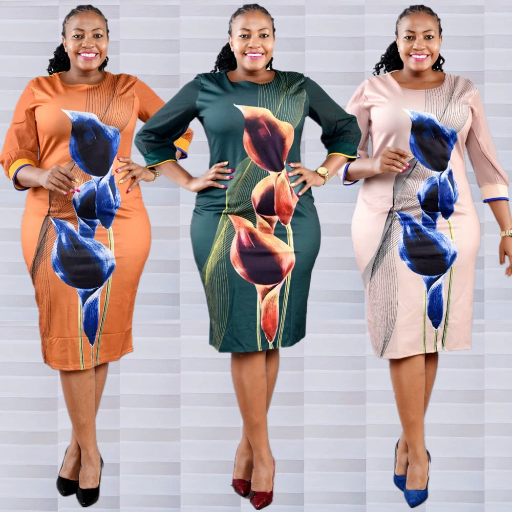 Dress, plus size, Amazon, round collar