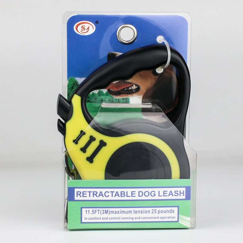 Pet correa retráctil perro Correa automática correa de perro portátil Cadena de perro correa de hueso fábrica al por mayor