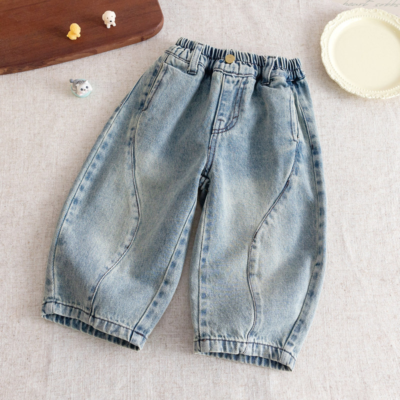 Boys' Spring and Autumn Jeans 2026 New Style Children's Versatile Long Pants Stylish Loose Straight Cargo Pants for Toddlers Boys' Spring and Autumn Jeans 2026 New Style Children's Versatile Long Pants Stylish Loose Straight Cargo Pants for Toddlers