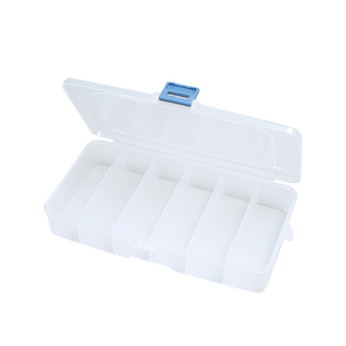 Five-compartment storage box, beauty dressing and hairdressing tools, storage small box, rubber band clip, hair accessories, portable divided cassette clip buckle