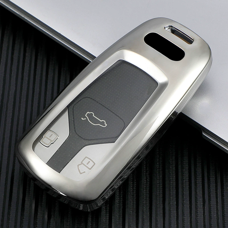 Крышка ключа автомобиля Audi для Audi A4L Q5L RS4 автомобиль ТПУ Прозрачная крышка ключа завод