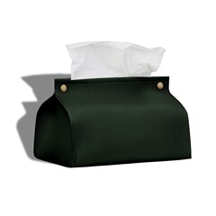 Car tissue box European style leather PU tissue bag home dustproof tissue cover can be printed with logo