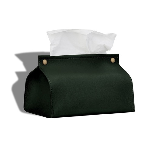 Car tissue box European style leather PU tissue bag home dustproof tissue cover can be printed with logo