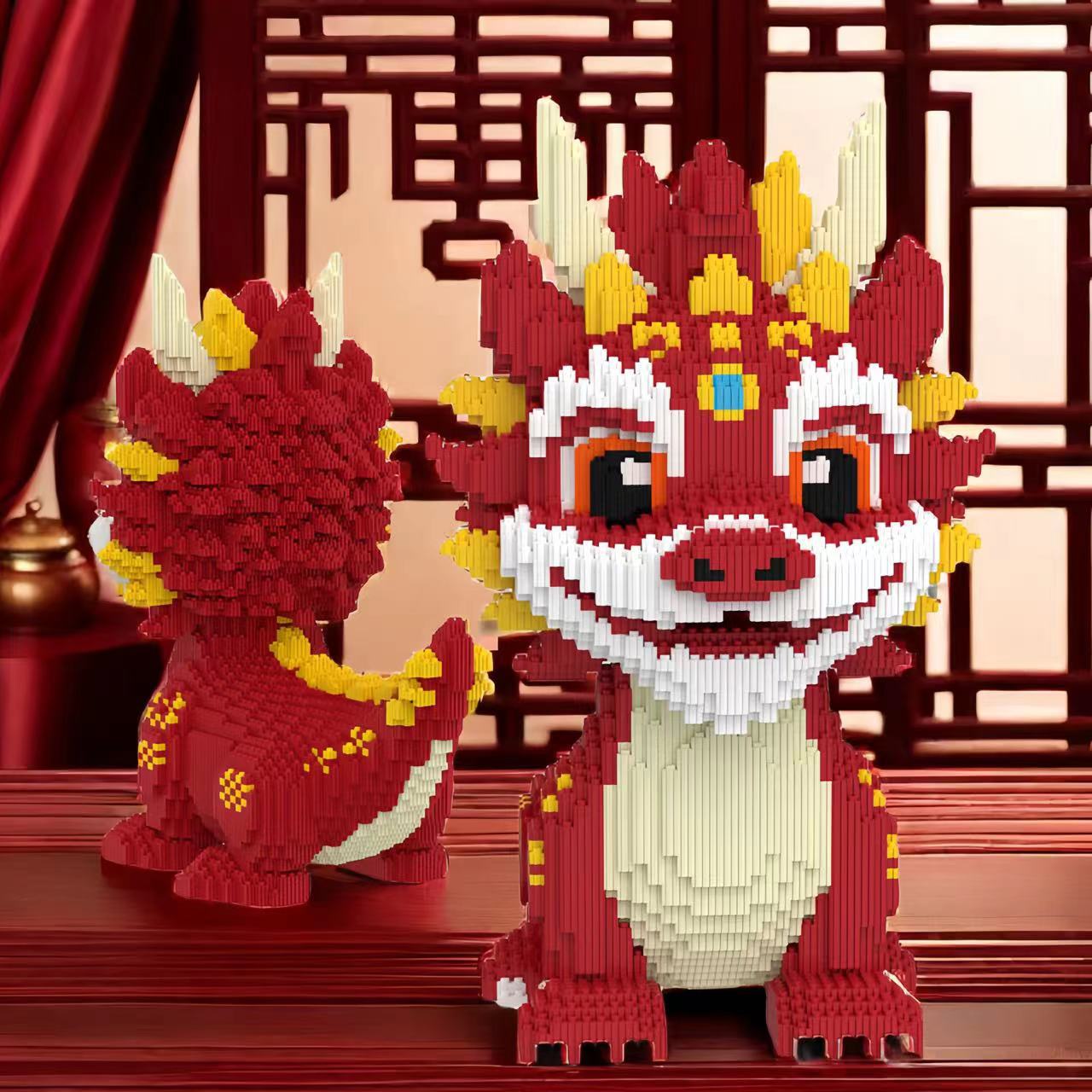 30 СМ Кирин Пламя Дракон + бесплатный молоток для строительных блоков