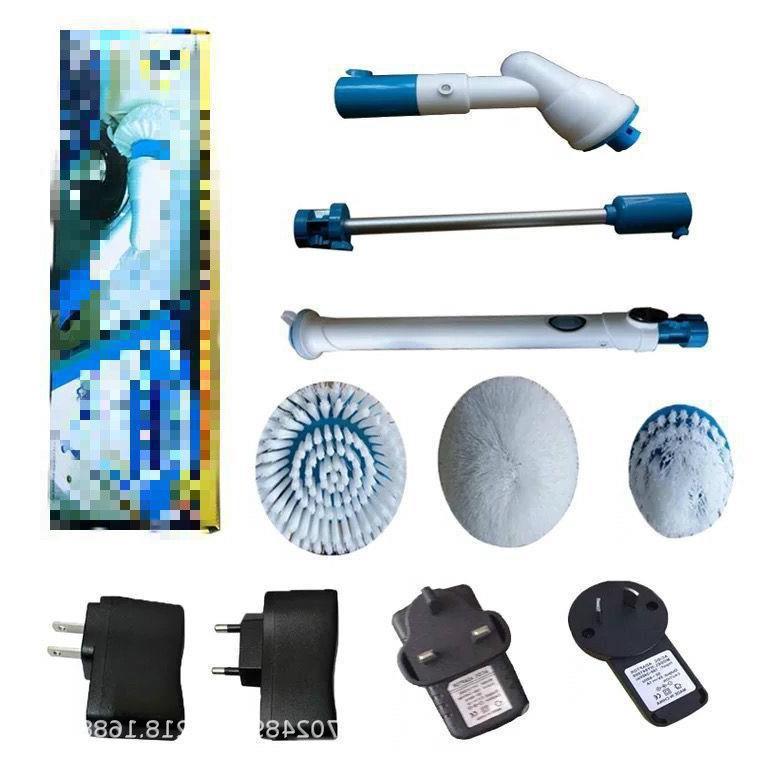 Cross-Border nuevo inalámbrico recargable cepillo de limpieza eléctrico mango largo automático giratorio telescópico impermeable cepillo de limpieza herramienta de limpieza