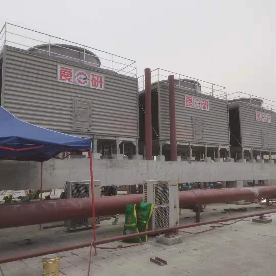 广东良研厂家供应批发80吨工业冷却塔横流玻璃钢冷却塔凉水塔