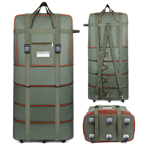 158 aviation checked bag large capacity travel bag universal wheel moving travel folding luggage bag storage Oxford cloth