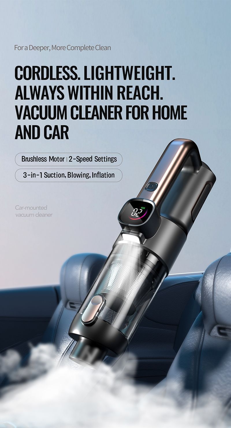 Amazon Cordless Car Vacuum Cleaner with High Suction Power 17000Pa, High Power, Convenient Handheld Car Vacuum Cleaner