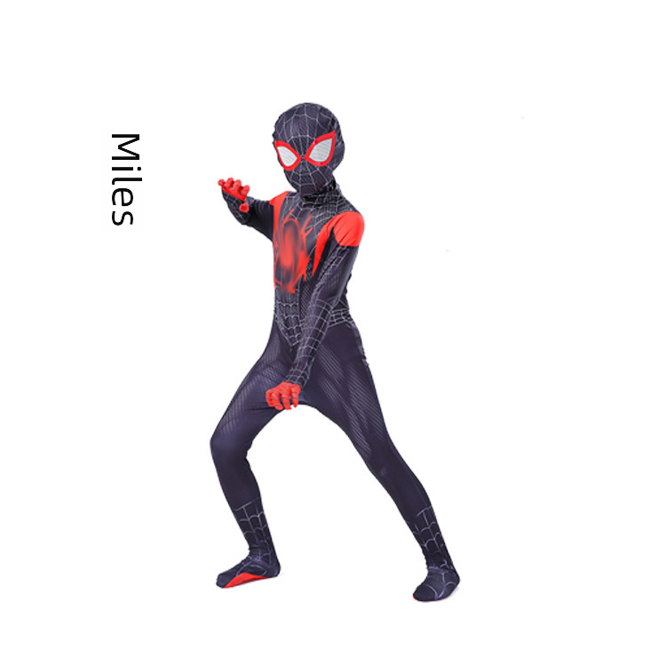 Miles Spider-Man Tight Bodice Expedition Iron Man Male cosplay Speed Halloween Kids Set