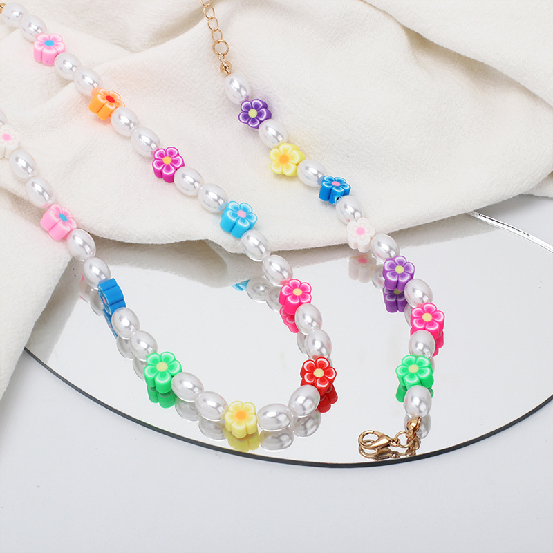 neue Art und Weise buntes Blumenperlenhalskettenarmband stellte Groverkauf nihaojewelry einpicture4
