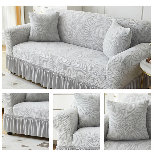 Cross-border jacquard skirt style sofa cover all-in-one universal set four seasons universal sofa cover sofa cushion cover