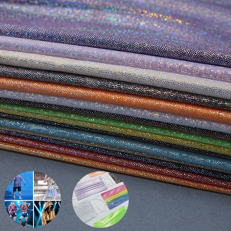 Colorful Symphony Laser Fingerprint Dot Bronzing Cloth Stage Clothing Fabric Tablecloth Toy Cloth Christmas Bronzing Fabric