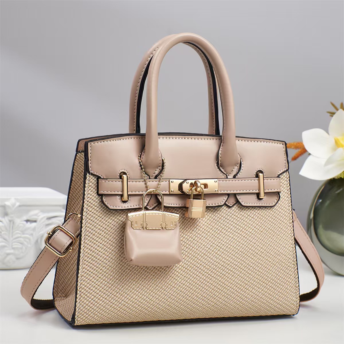 Textura, bolso atmosférico, bolso diagonal de viajero de color sólido para mujer, bolso de mensajero de moda para mujer