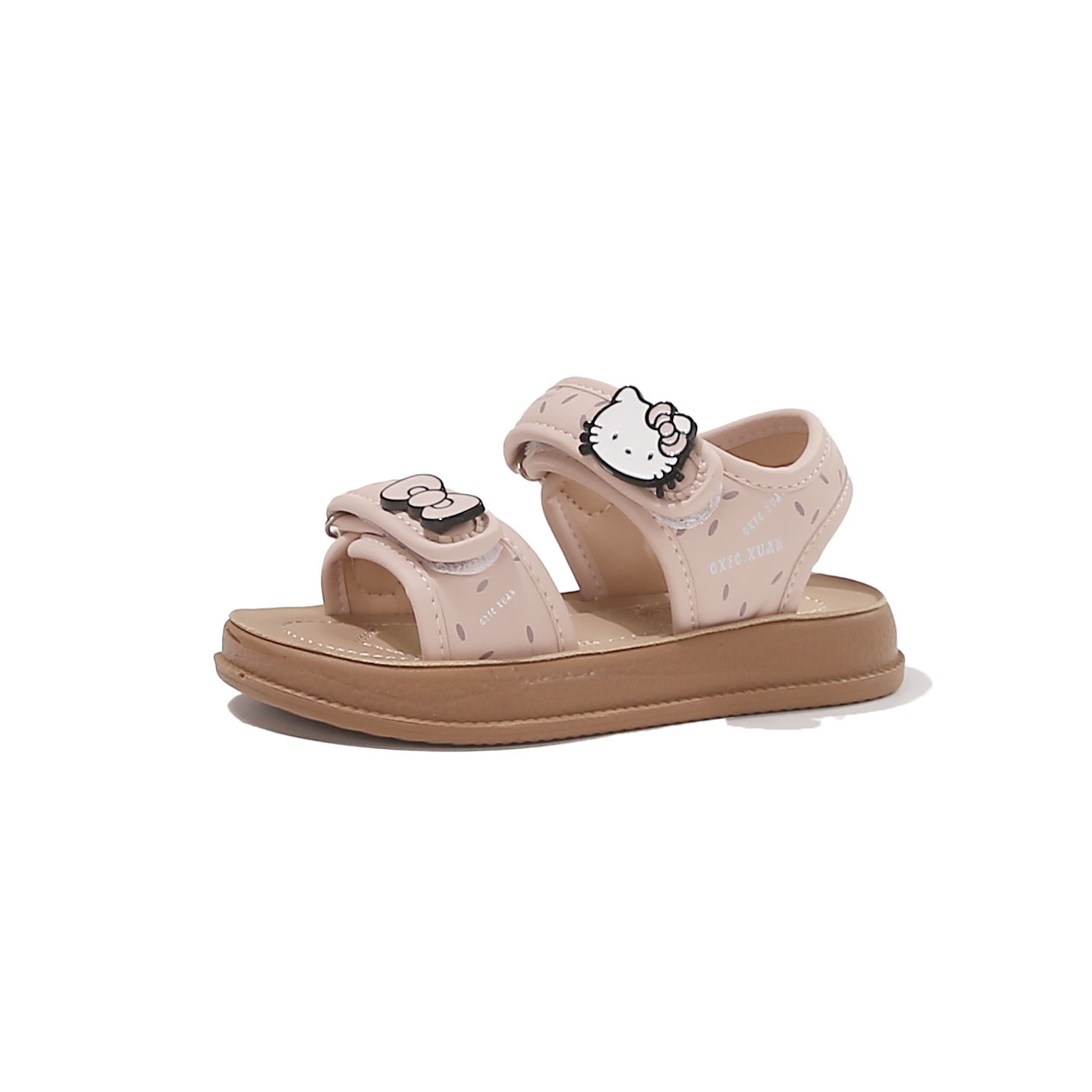 Niñas sandalias de arco de dibujos animados 2026 verano nuevo estilo de moda para niños velcro zapatos de playa zapatos de princesa
