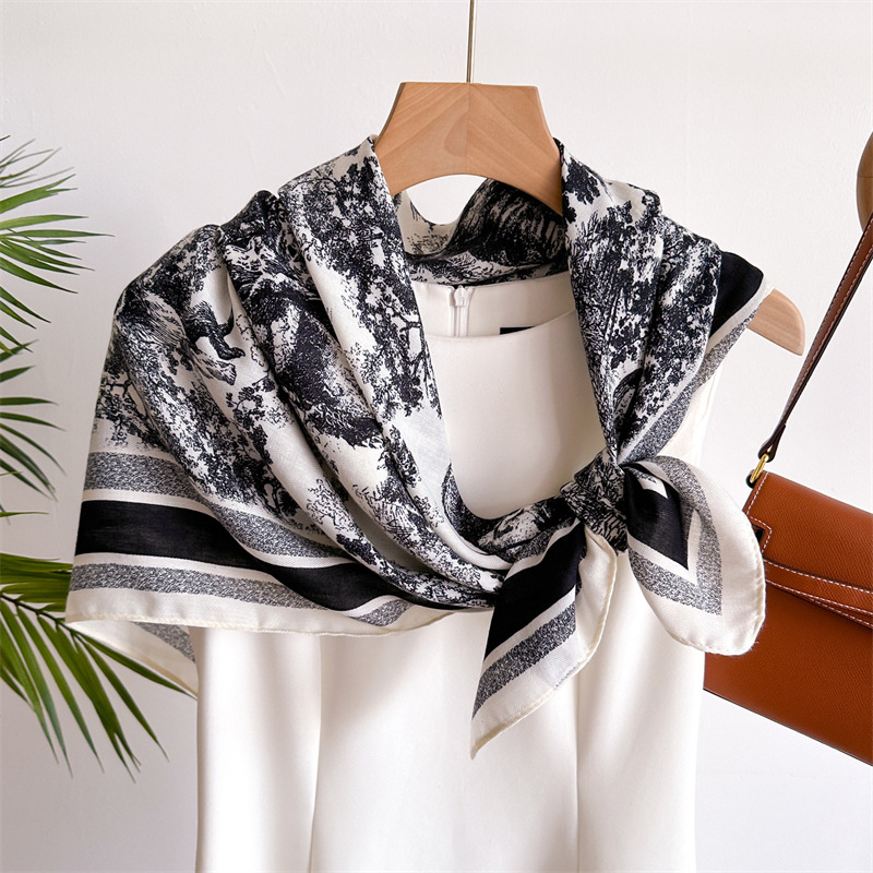 Women's Gender Women's Vintage Style Printing Polyester Scarf Kerchief