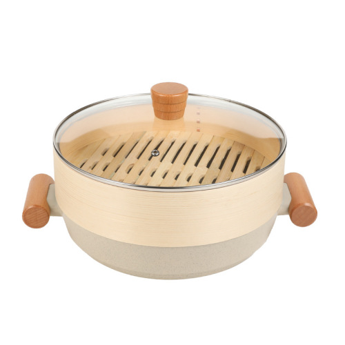 Steamer aluminum alloy double-layer thickened steamer steamer induction cooker household steaming and cooking multi-functional household gas stove