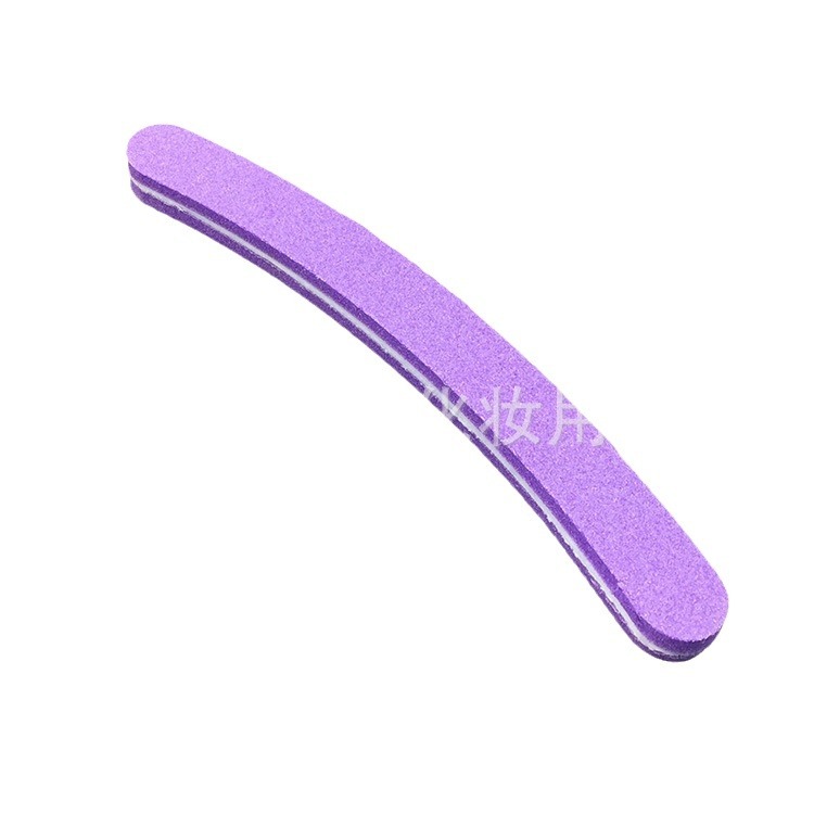 Ventas directas de la fábrica curvada lavado alto elástico algodón tira de arena de la luna de molienda tira de doble cara molienda Archivo de uñas