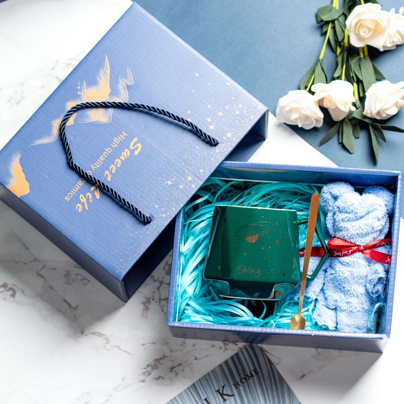 Creative towel bear with spoon ceramic mug gift box set for opening into the store gift with hand gift Cup for women Creative towel bear with spoon ceramic mug gift box set for opening into the store gift with hand gift Cup for women