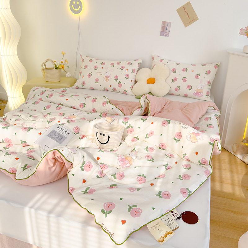 A Class Maternal and Child Grade Soy Fiber Spring and Autumn Quilt Core Washable Thick Warm Winter Quilt for Children and Babies Wholesale